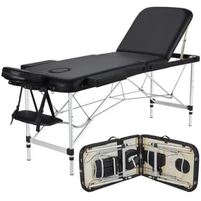 BMASSAGEX™ Adjustable 3-Fold 84" Massage Table | Aluminum Portable Salon Spa Bed