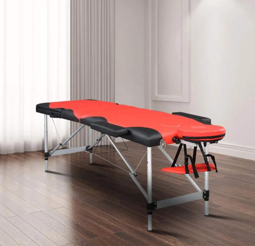 BMASSAGEX™ Adjustable 3-Fold 84" Massage Table | Aluminum Portable Salon Spa Bed