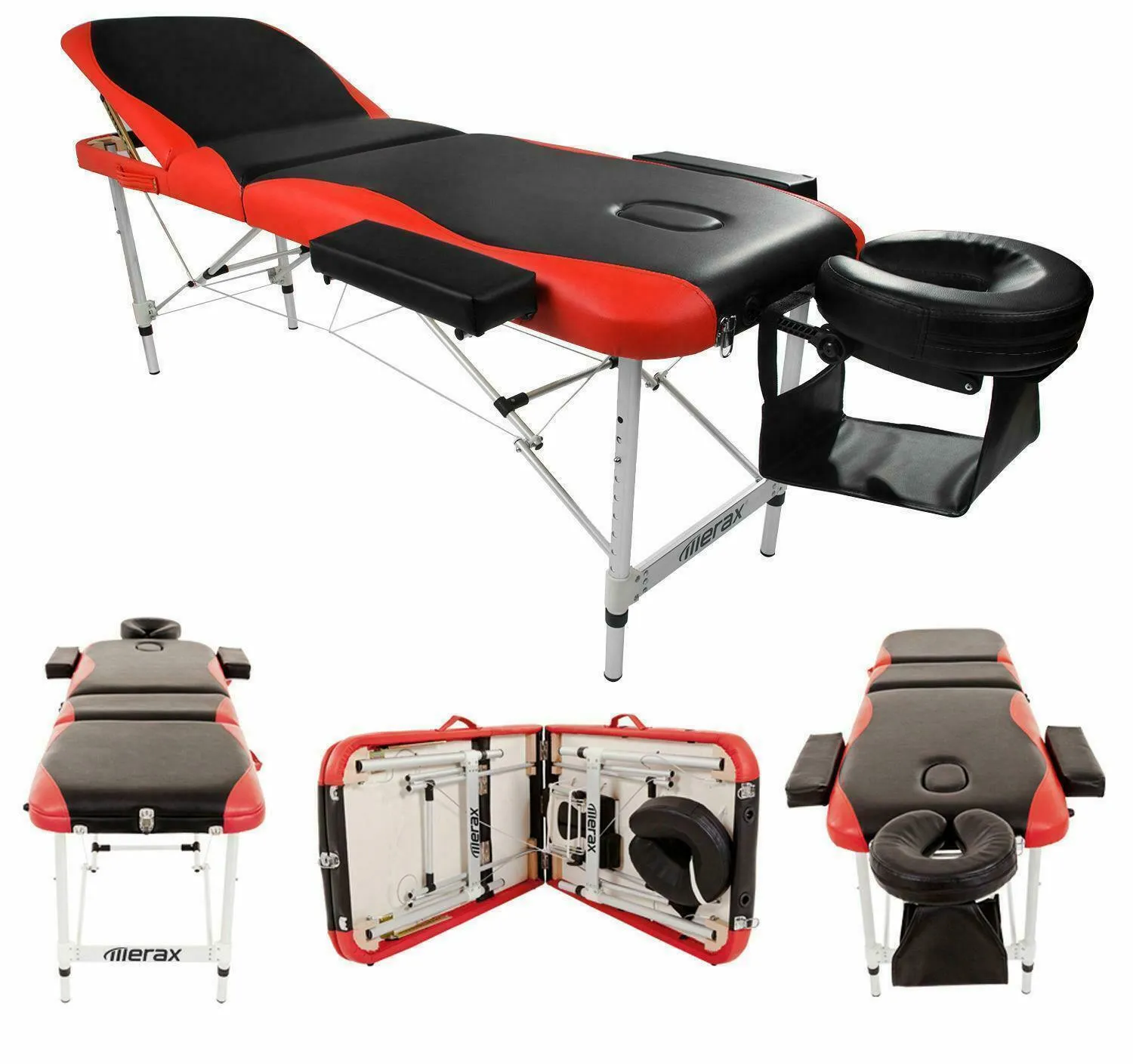 BMASSAGEX™ Adjustable 3-Fold 84" Massage Table | Aluminum Portable Salon Spa Bed