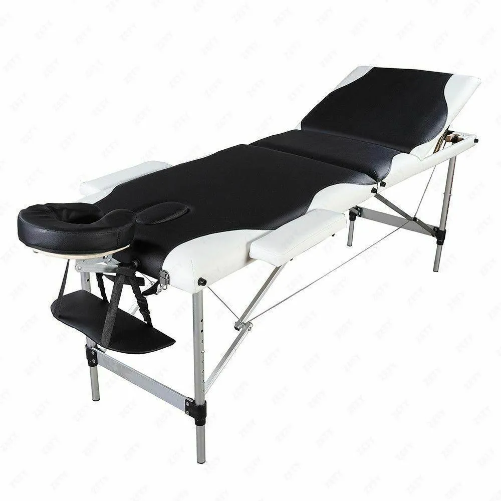 BMASSAGEX™ Adjustable 3-Fold 84" Massage Table | Aluminum Portable Salon Spa Bed