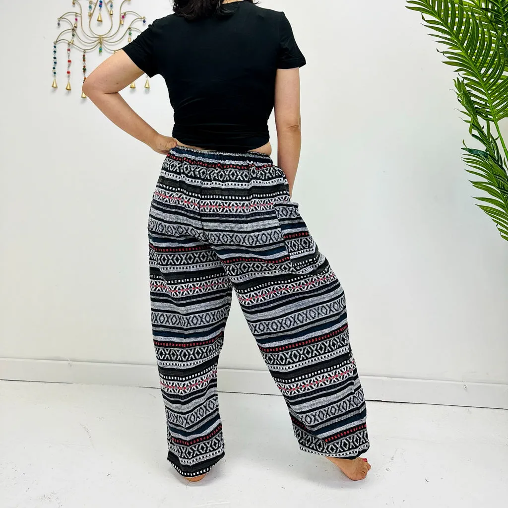 Boho Cotton Unisex Handwoven Pants with Pockets