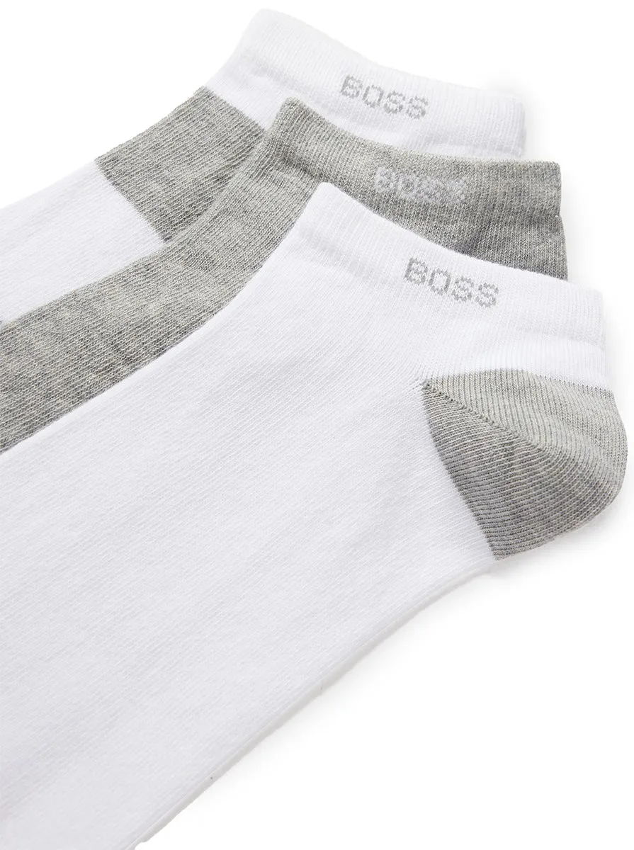 Boss 3 Pair Shoe Sock In White For Men