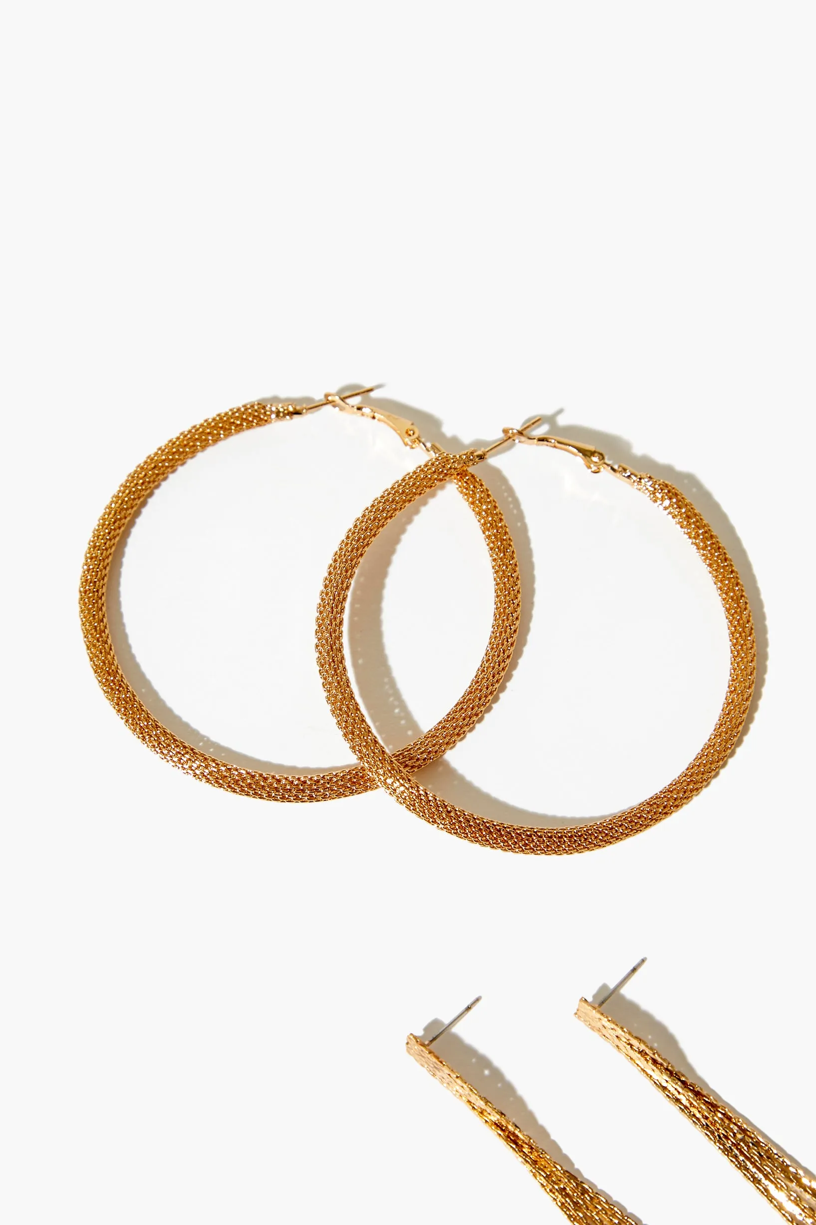 Braided Hoop Earring Set