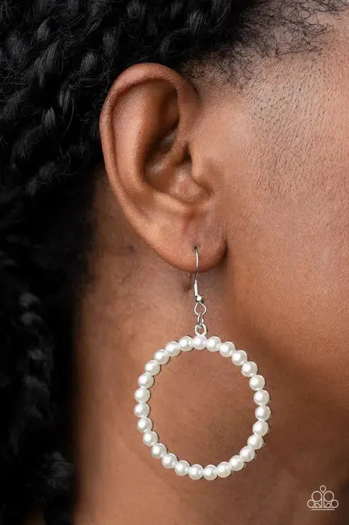 Can I Get A Hallelujah White Earrings - Paparazzi Accessories