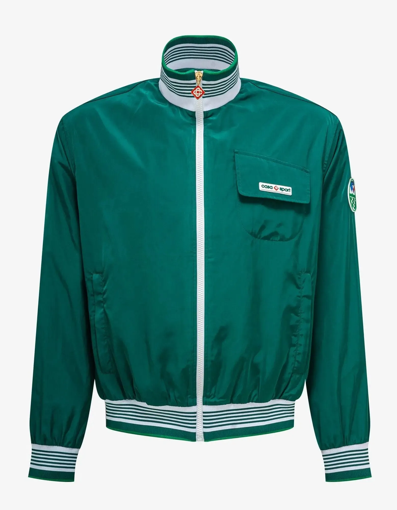 Casablanca Green Taffeta Track Jacket