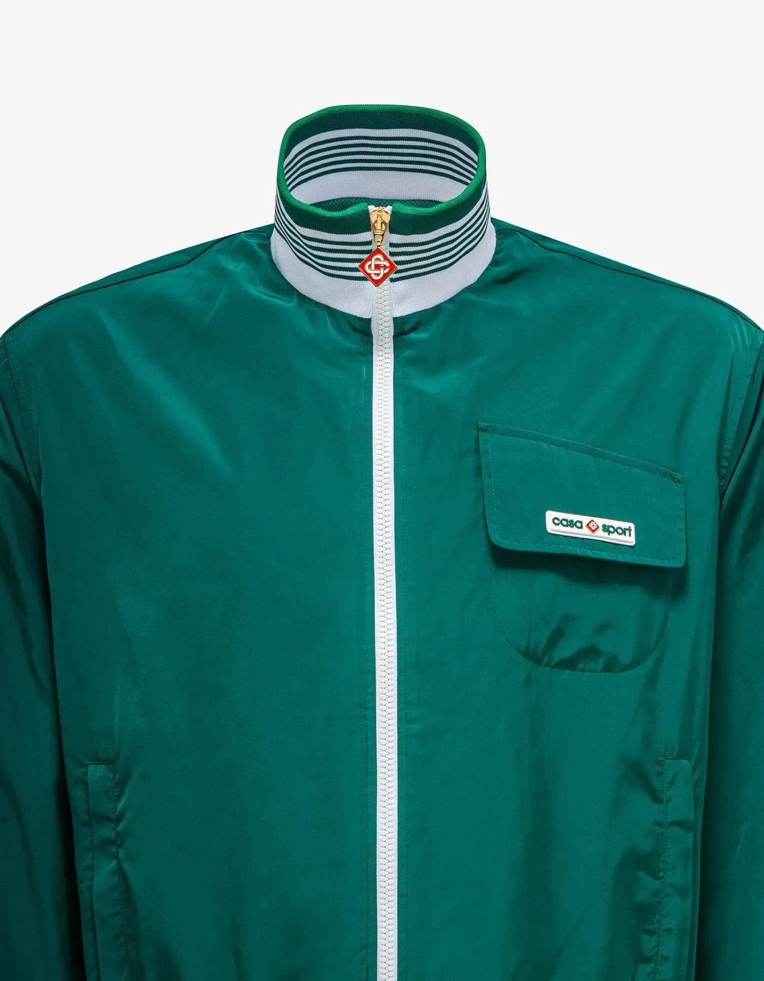 Casablanca Green Taffeta Track Jacket