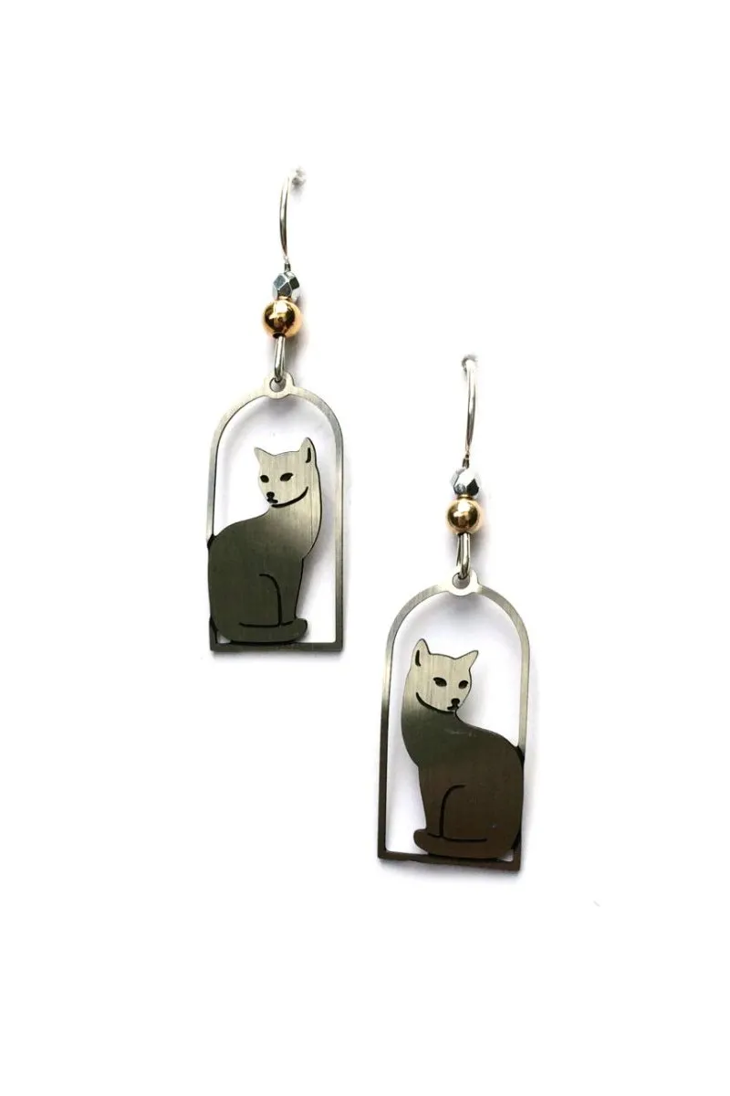 Cat Silhouette Dangles by Sienna Sky