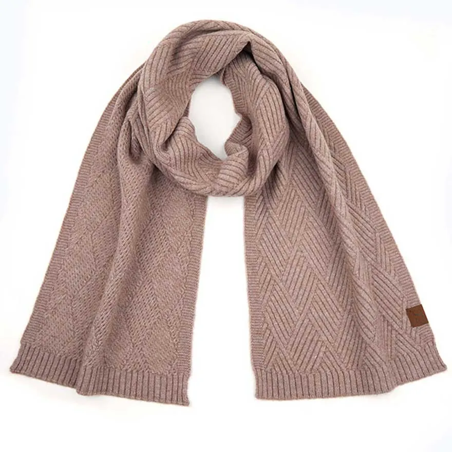 C.C Diagonal Stripes Criss Cross Pattern Scarf