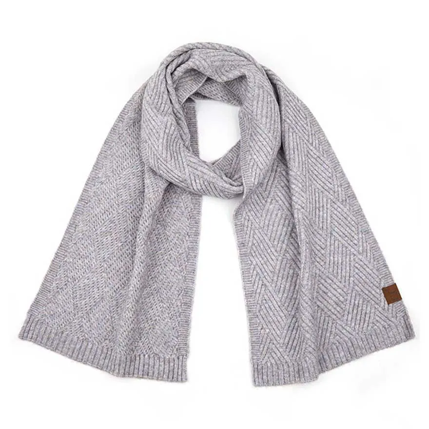 C.C Diagonal Stripes Criss Cross Pattern Scarf