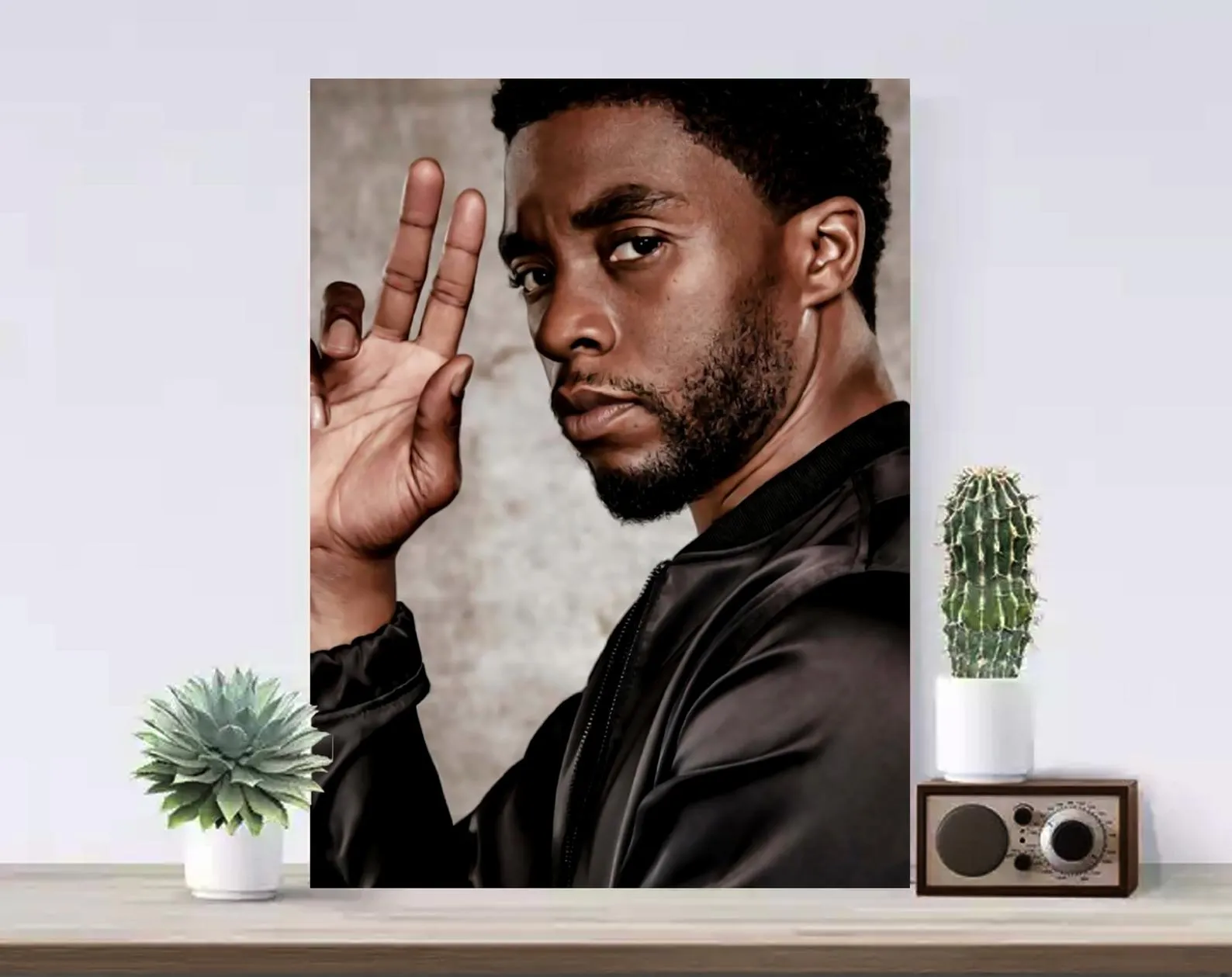 Chadwick Boseman Poster, Black Panther Canvas Rolls, Custom Canvas, Home decor, Wall Hanging, Hollywood Actor Chadwick Boseman Poster