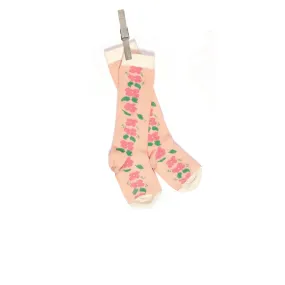 Children's Socks - Peach Floral