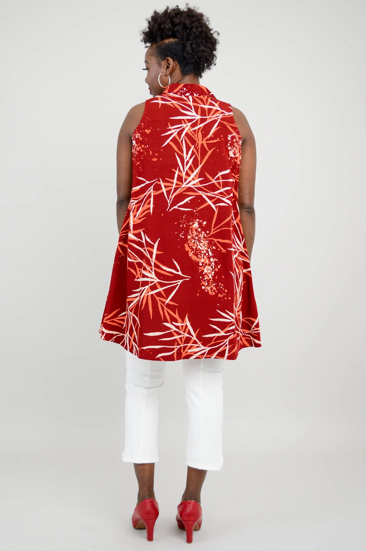 Cissy Tank, Palm Burgundy