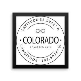 Colorado - Framed Print - Latitude & Longitude