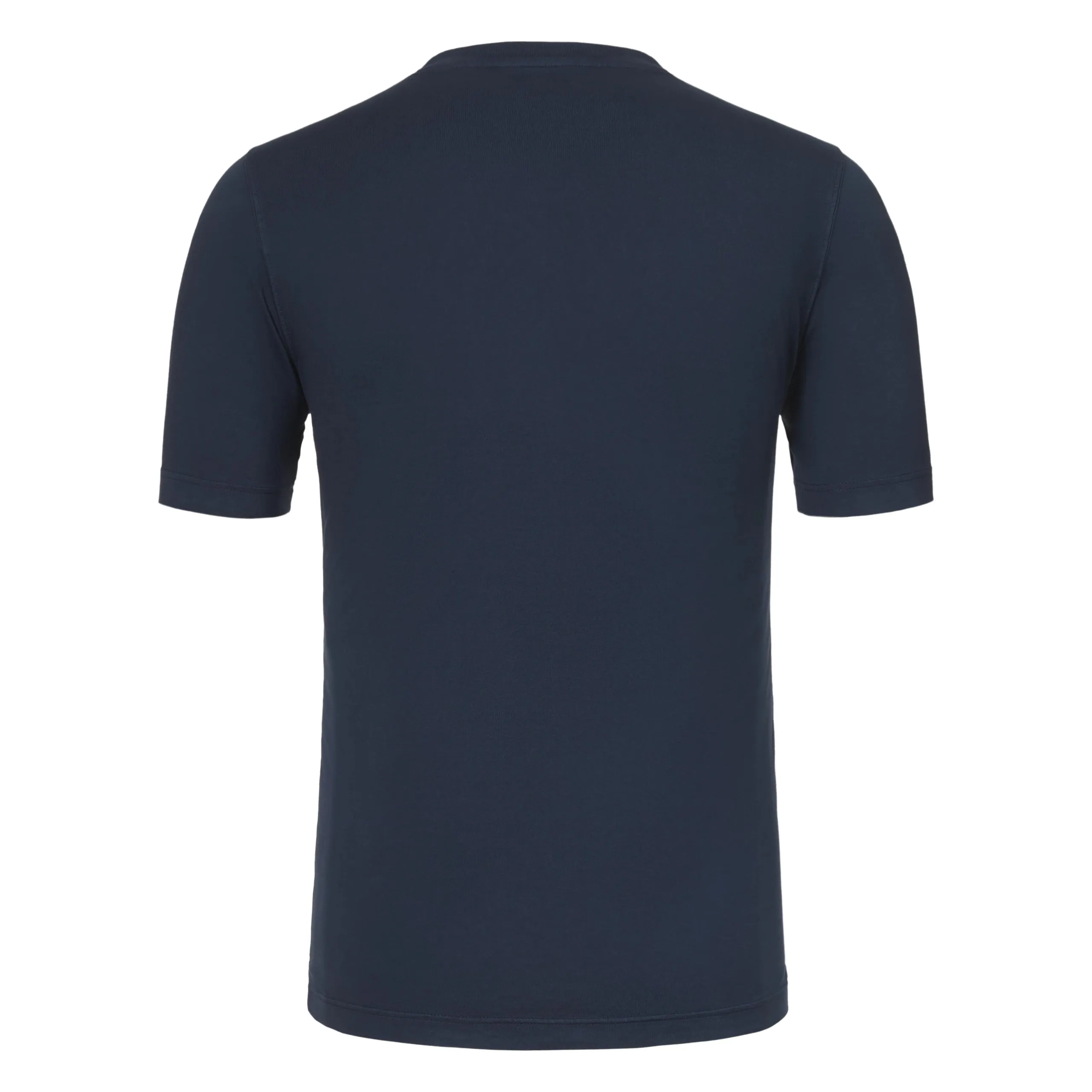 Cotton Crew-Neck T-Shirt in Navy Blue