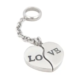 Couple Puzzle Heart Charm