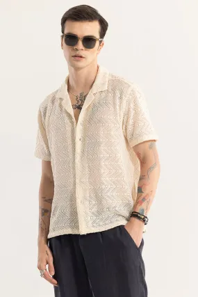 Crisscross Arrow Cream Hakoba Shirt