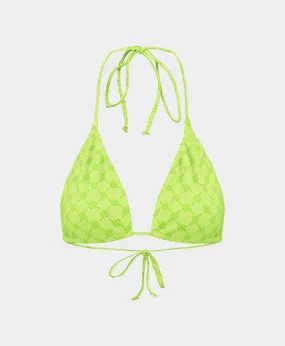 Daiquiri Green Zazi Monogram Bikini Top