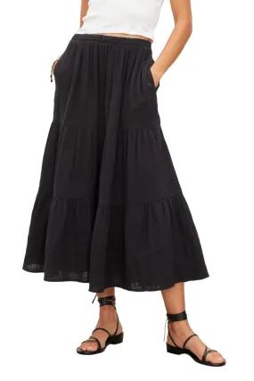 Danielle Tiered Skirt - Black