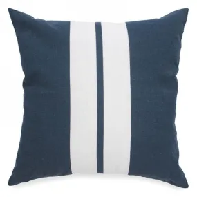 DARK BLUE CUSHION WITH STRIPES (17X17)