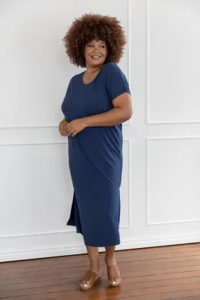 Destiny Dress in Navy