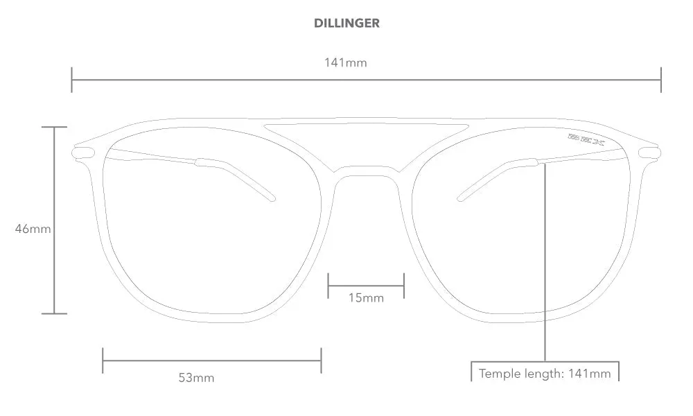 DILLINGER BLACK/GRAY BEX SUNGLASSES