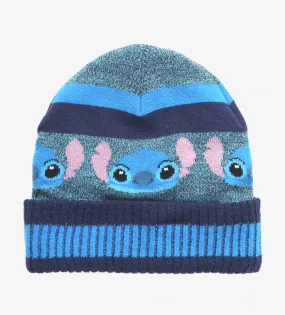 DISNEY LILO & STITCH BLUE STRIPED STITCH BEANIE