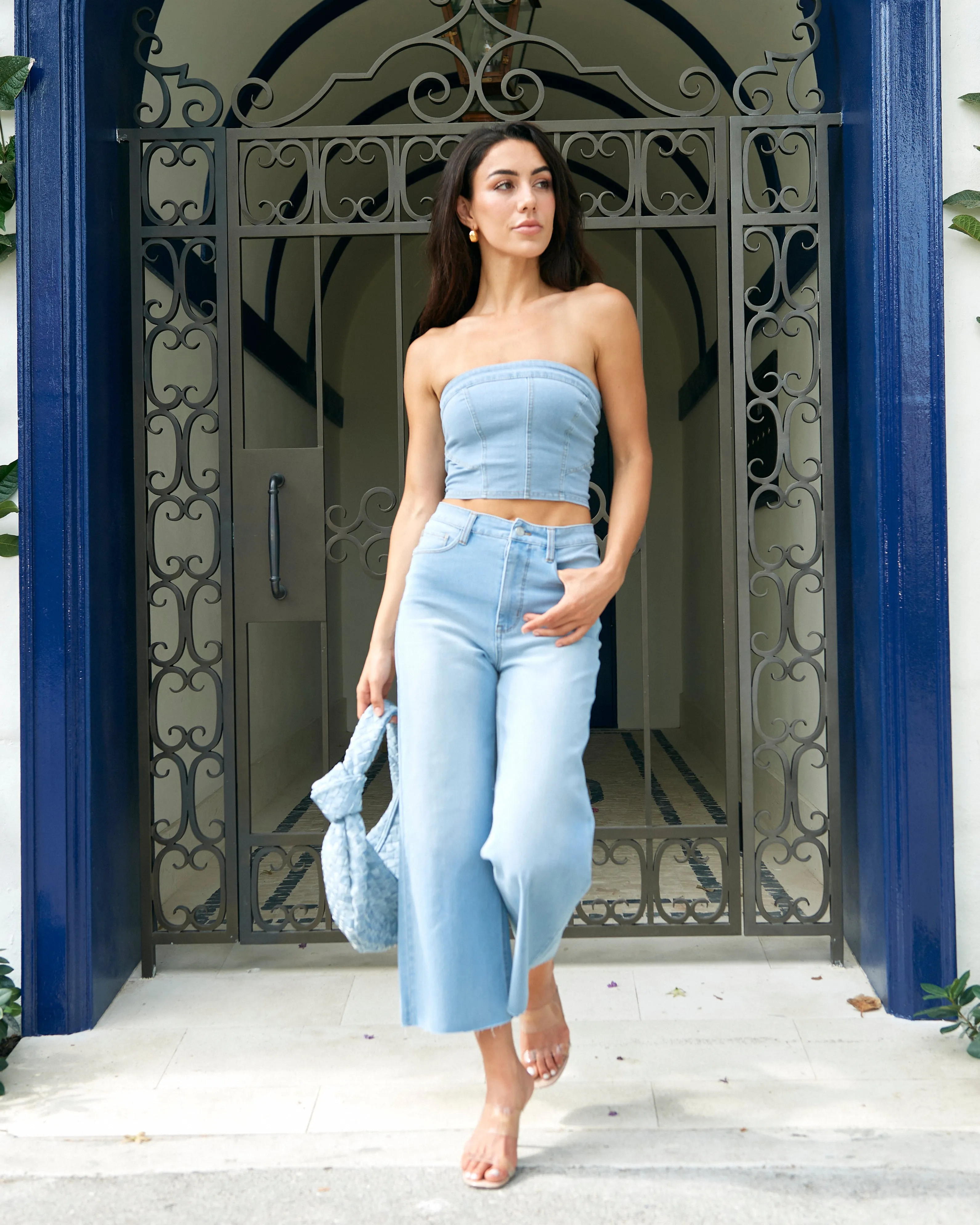 Do It All Denim Tube Top