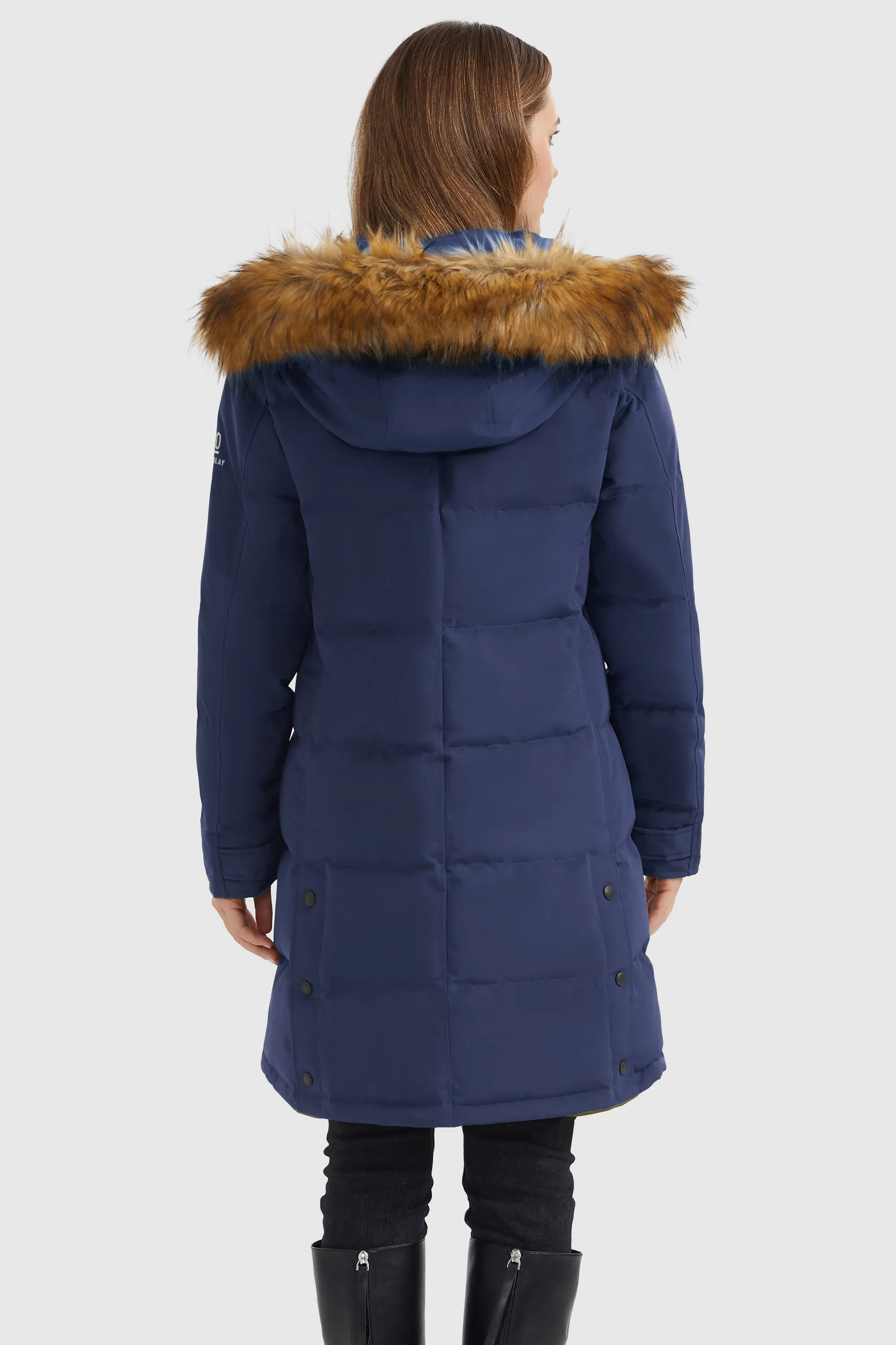 Drawstring Hooded Thickened Puffer Down Coat