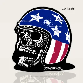 Easy Rider Motorcycle Skull Sticker "American Skull"