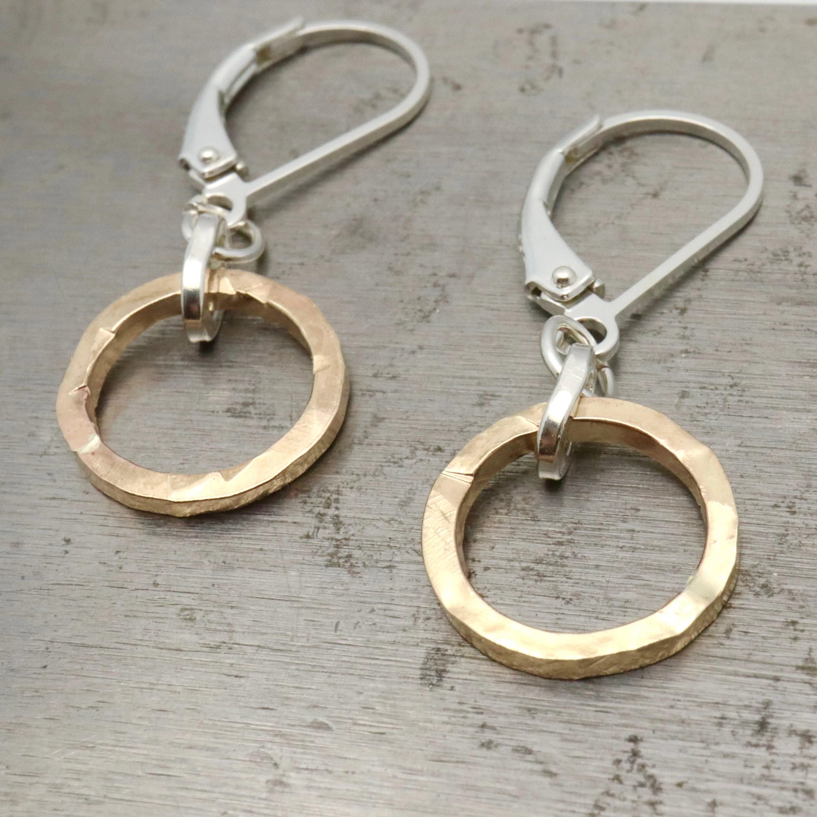 Ellipse Collection:  Petite Gold Ellipse Earrings