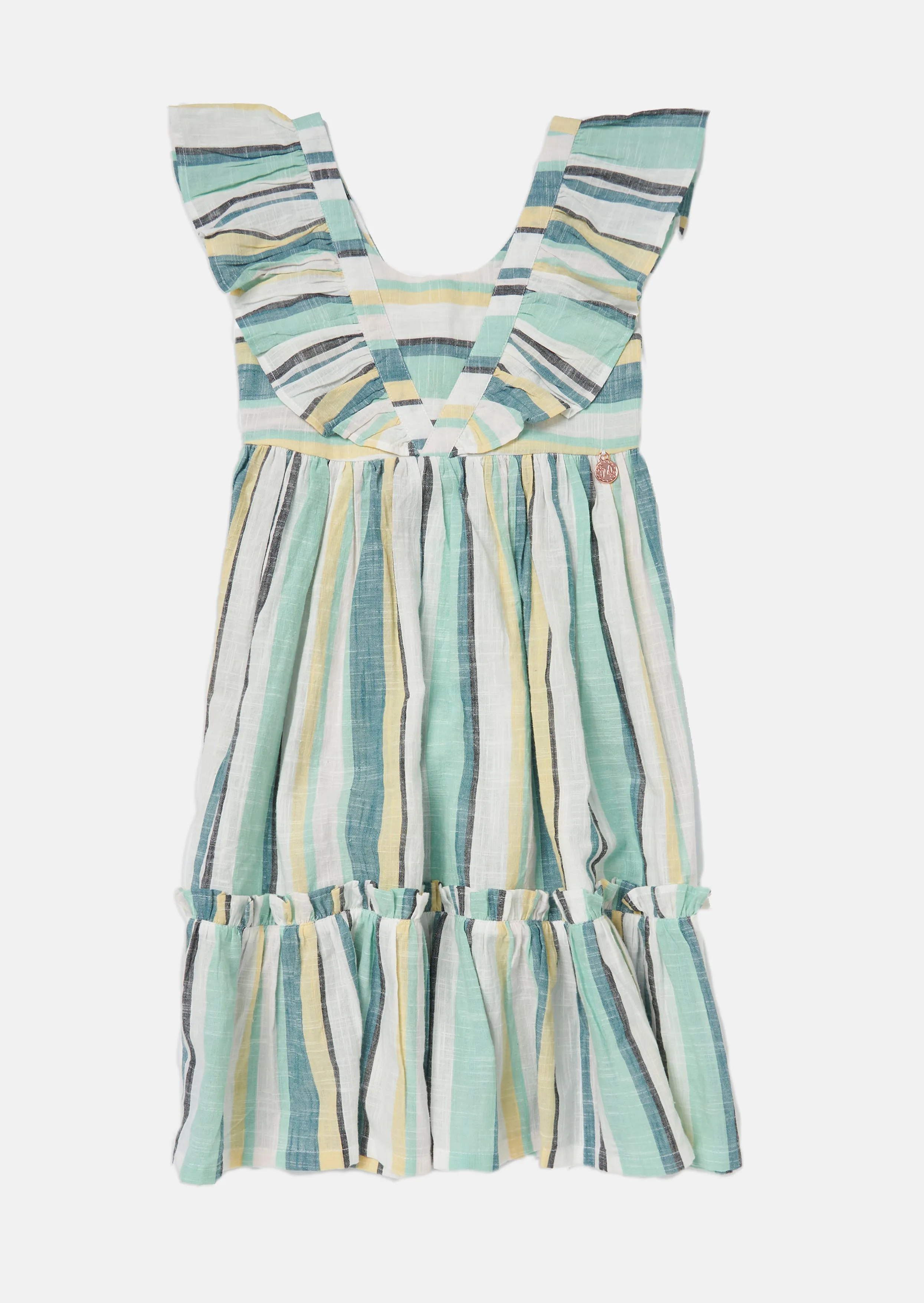 Elsie Rainbow Stripe Midi Dress