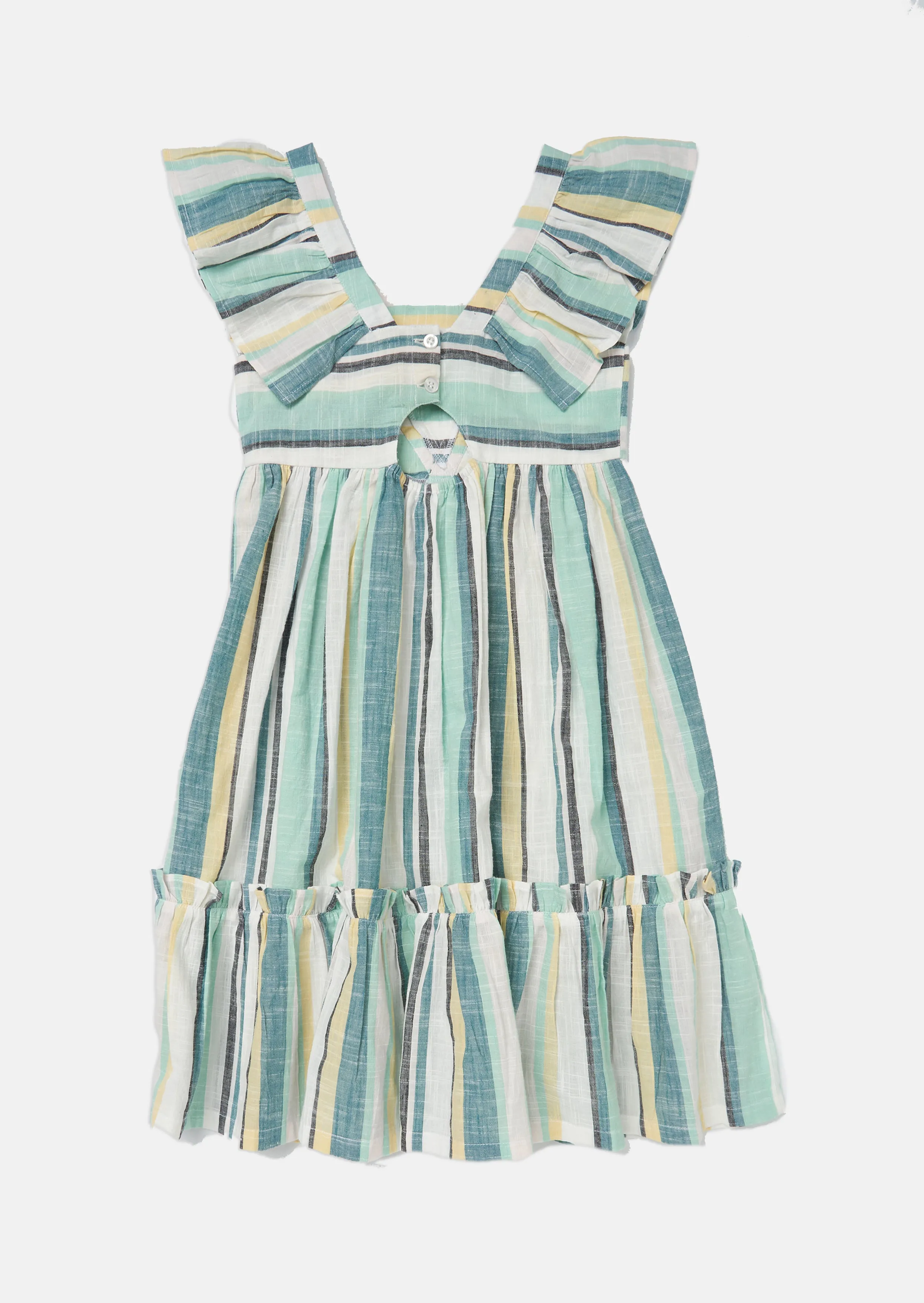 Elsie Rainbow Stripe Midi Dress