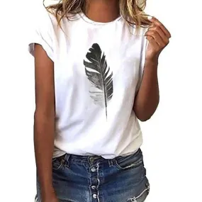 Feather Print T-shirt