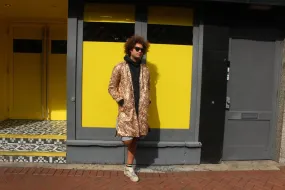 Festival Coat in Gold African Print