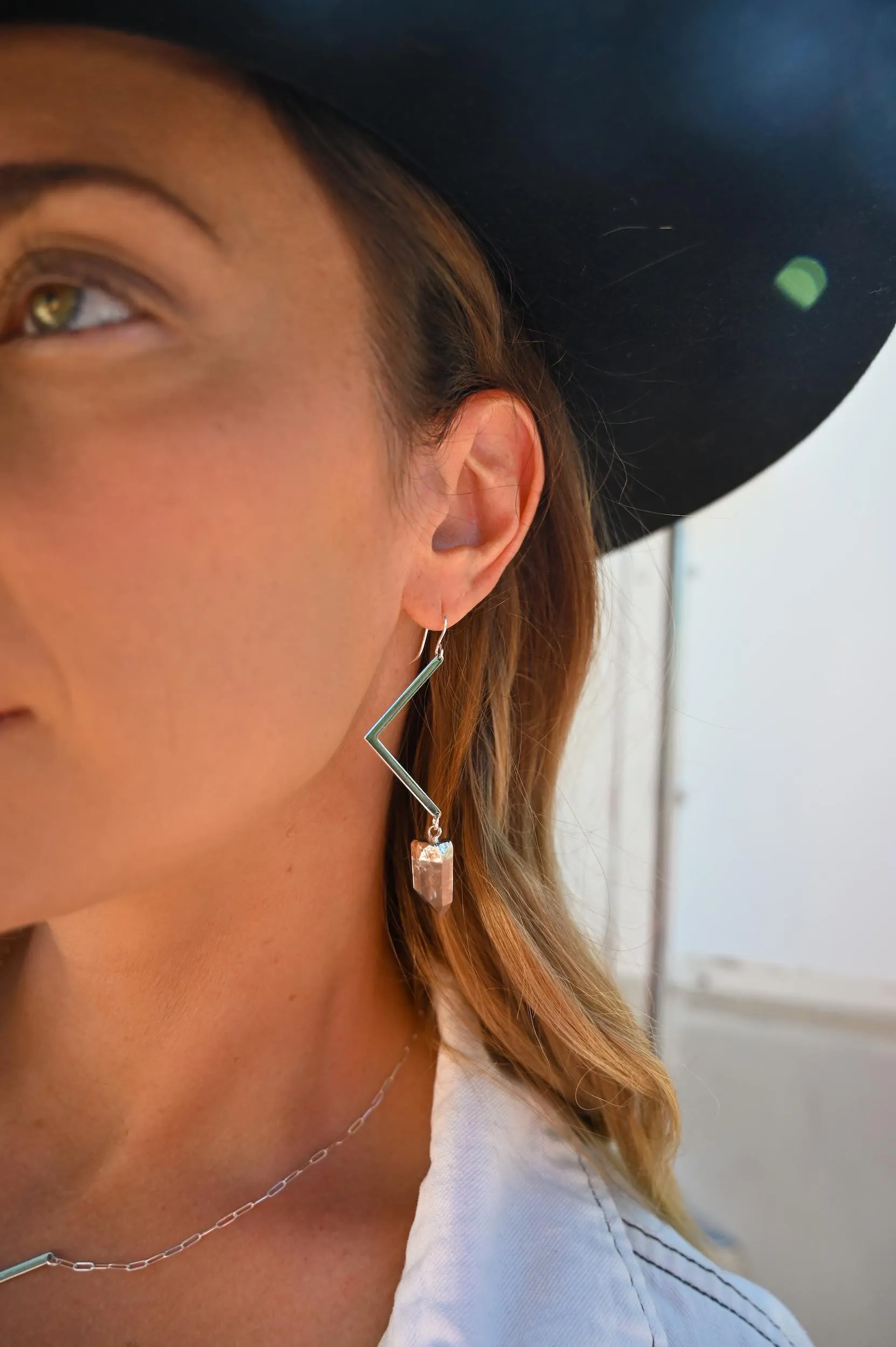 Forward Is The Way Silver Earrings