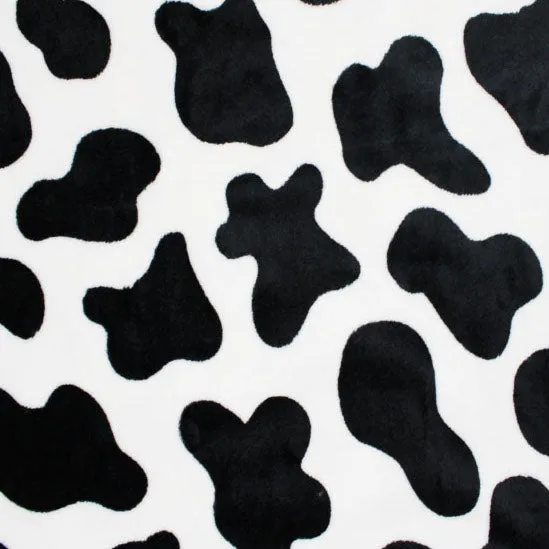 FS1087 Cow Cuddle Fleece Fabric White