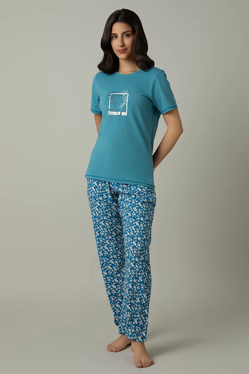 Full Length Pyjama Bottom - Vallarta Ditsy Print