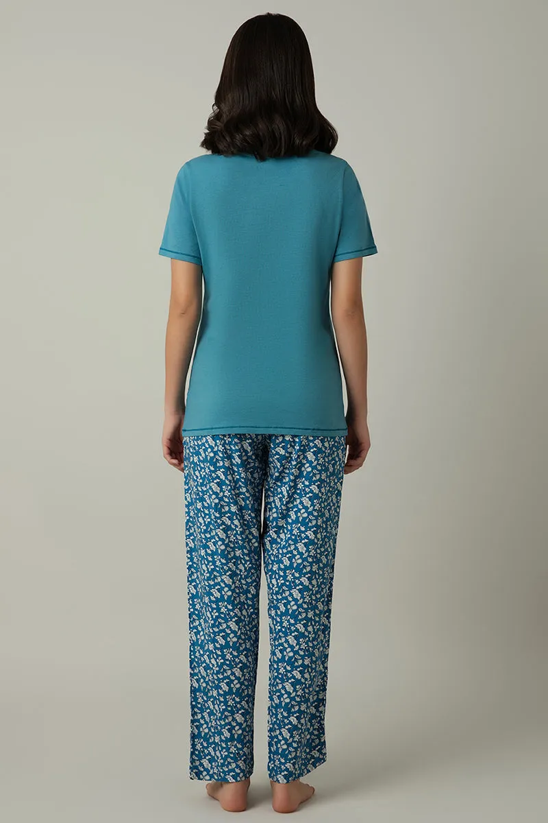 Full Length Pyjama Bottom - Vallarta Ditsy Print