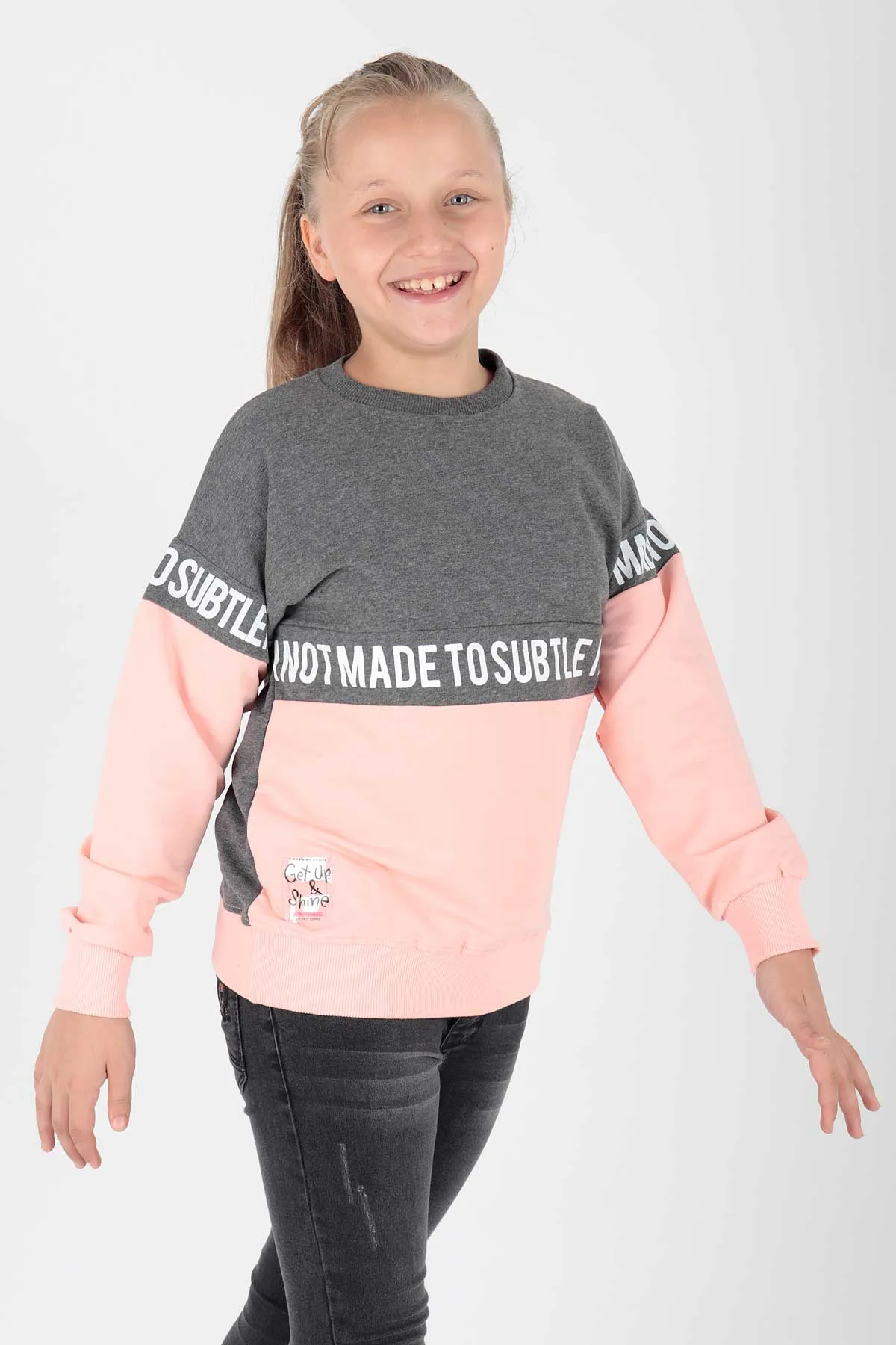 Girl's Subtle Printed Trend Sweat AK15163