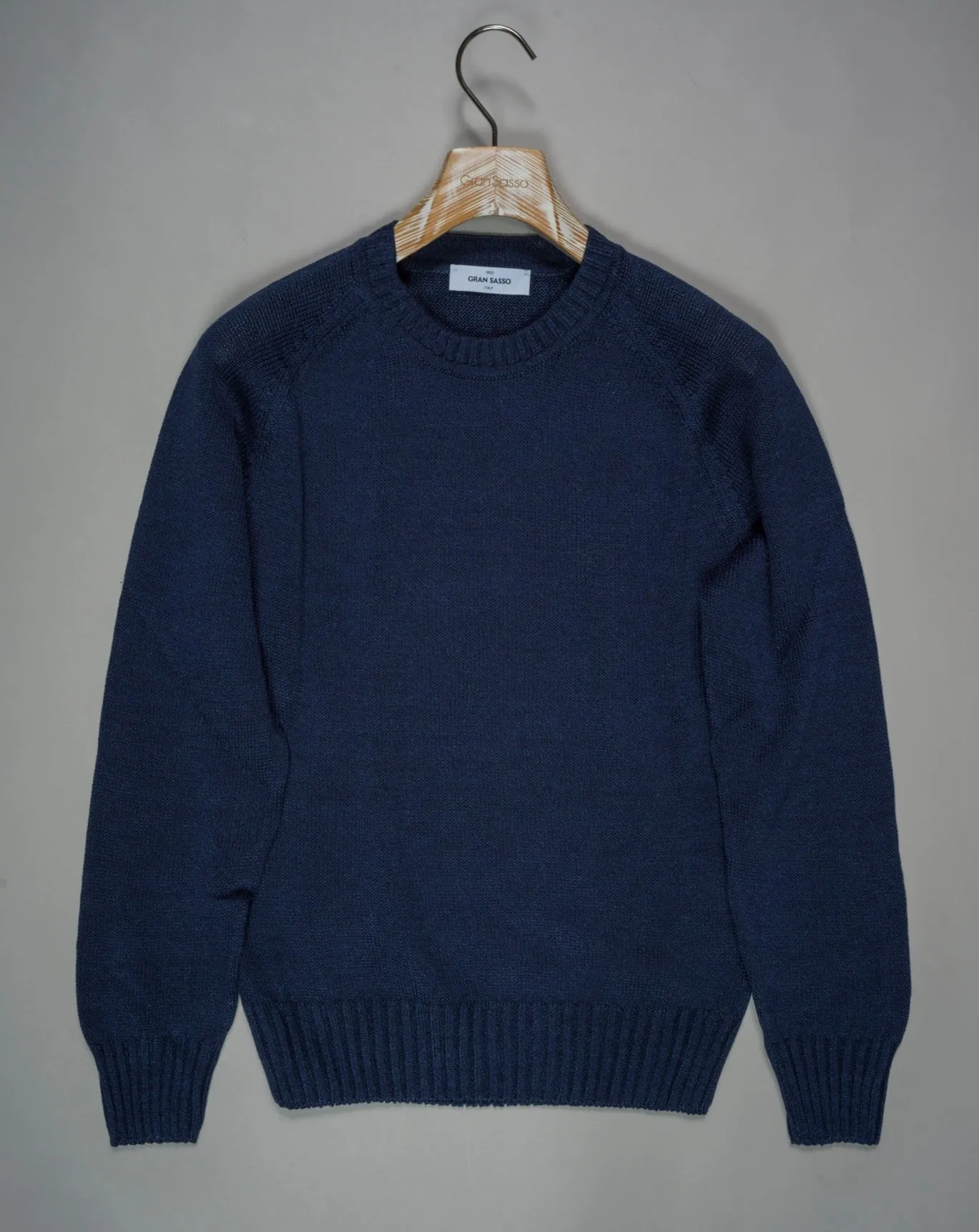 Gran Sasso Linen & Cotton Raglan Knit / Blue