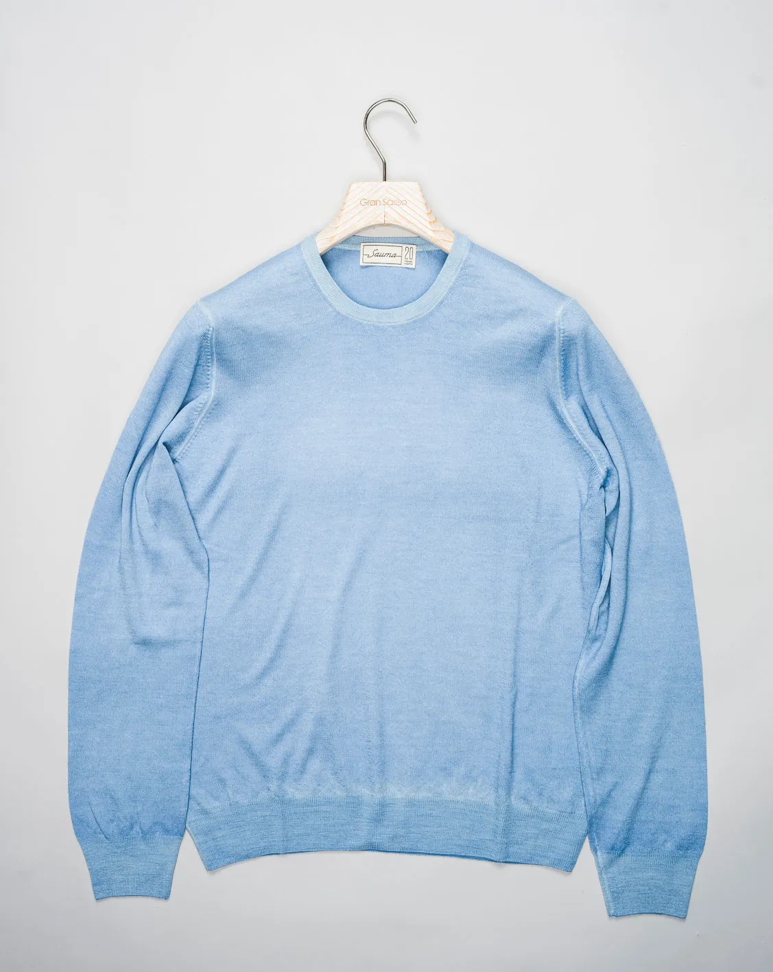 Gran Sasso Sauma 20th Anniversary Vintage Merino Crew Neck / Light Blue