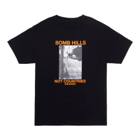 GX1000 Bomb Hills Not Countries Tee - Black Orange