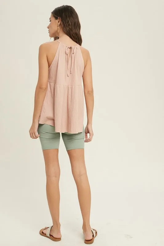 Halsey Textured Peplum Tank