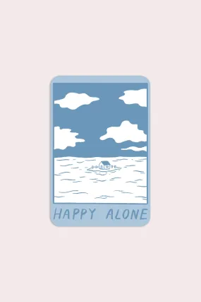 Happy Alone (Blue Skies) Vinyl Sticker