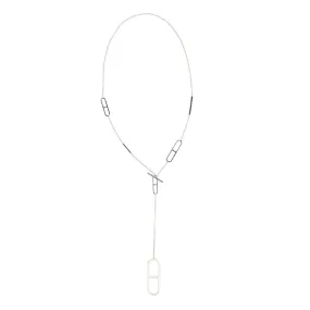 Hermes Silver Ever Chaine D'Ancre Long Necklace