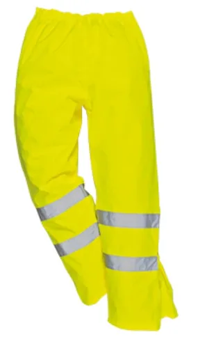 Hi Vis Breathable Waterproof Over Trousers  - Portwest S487