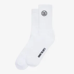 honor the gift crest rib socks (white)