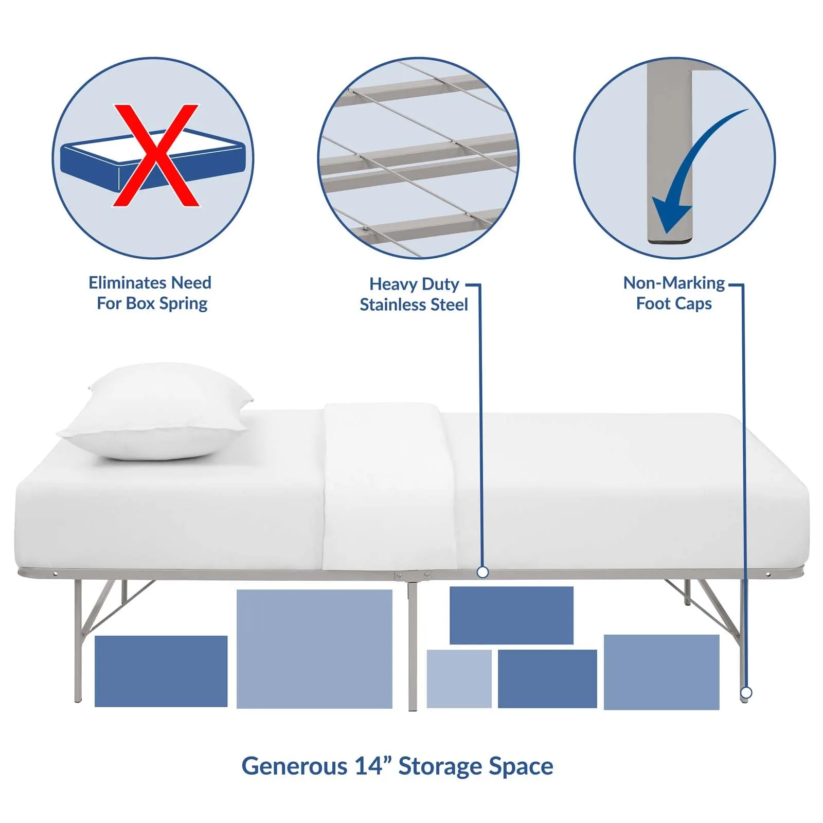 Horizon Stainless Steel Bed Frame