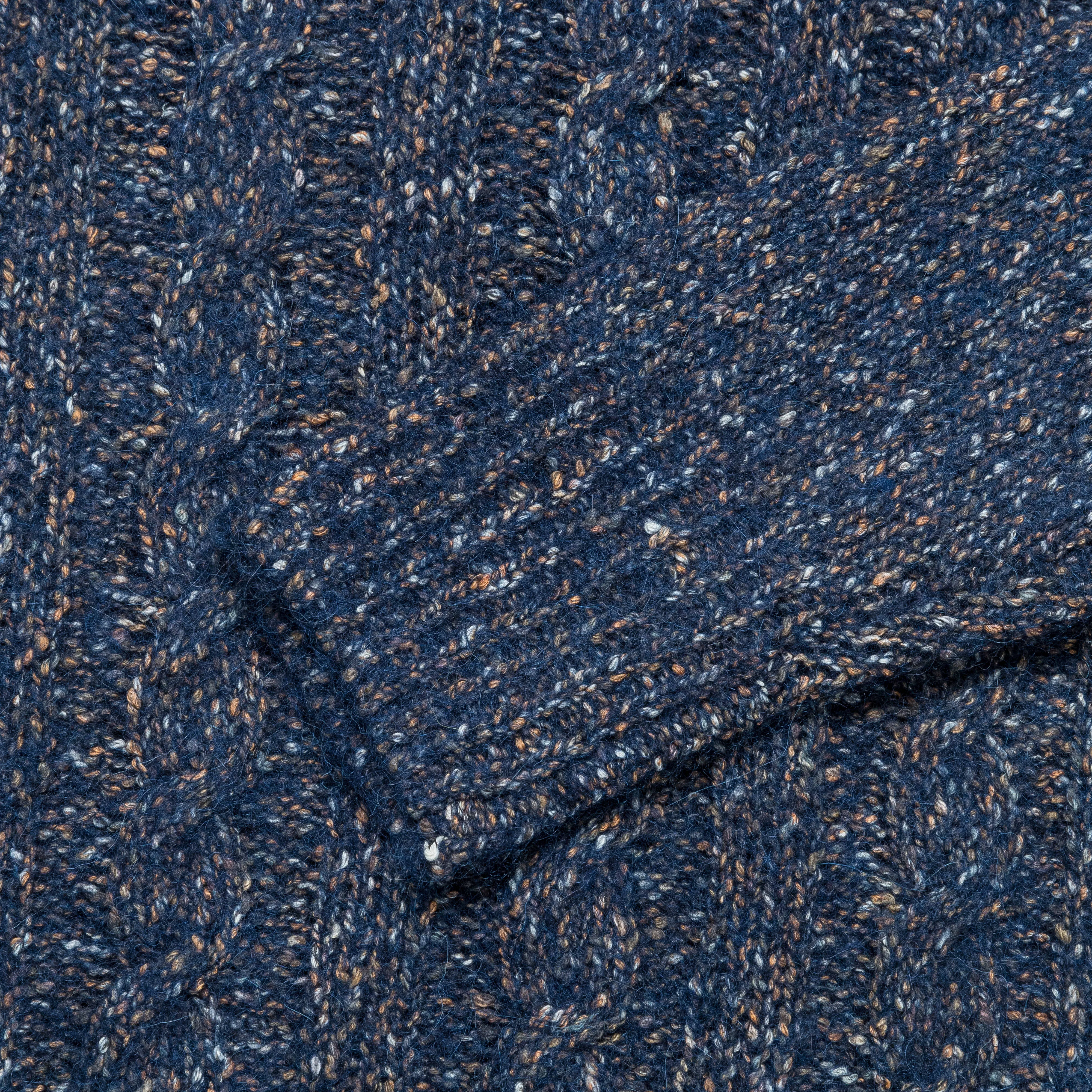 Ivar Cotton Alpaca Cable Sweater - Dark Navy