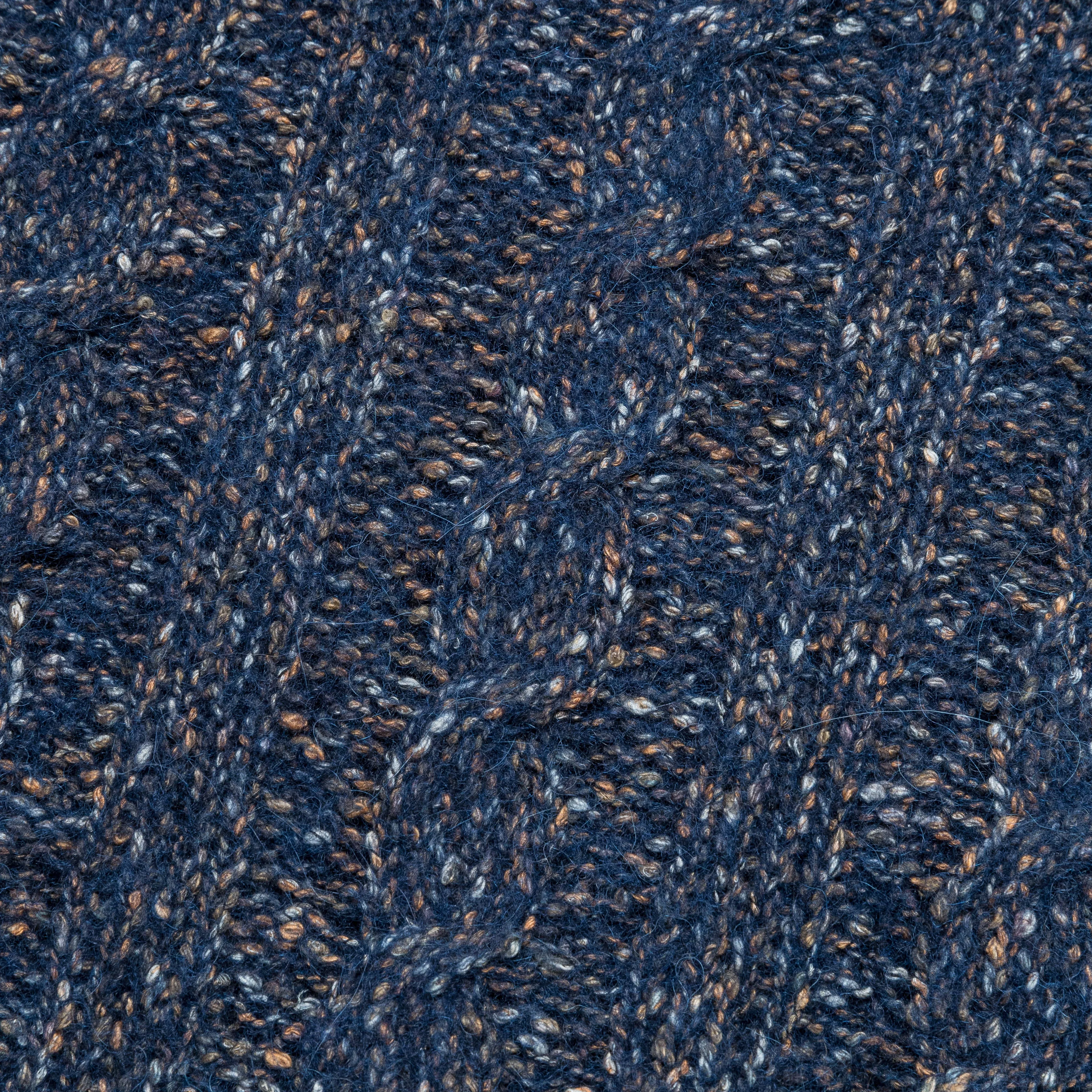 Ivar Cotton Alpaca Cable Sweater - Dark Navy